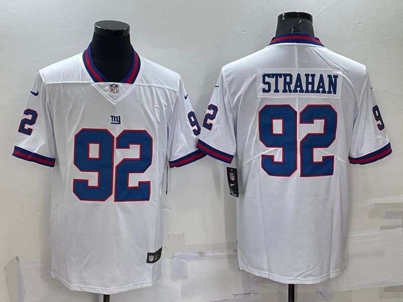 Cheap Men New York Giants 92 Strahan White 2022 Nike Limited Vapor Untouchable NFL Jersey